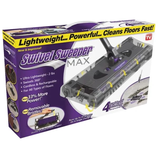 Ontel Swsmax Swivel Sweeper Purple