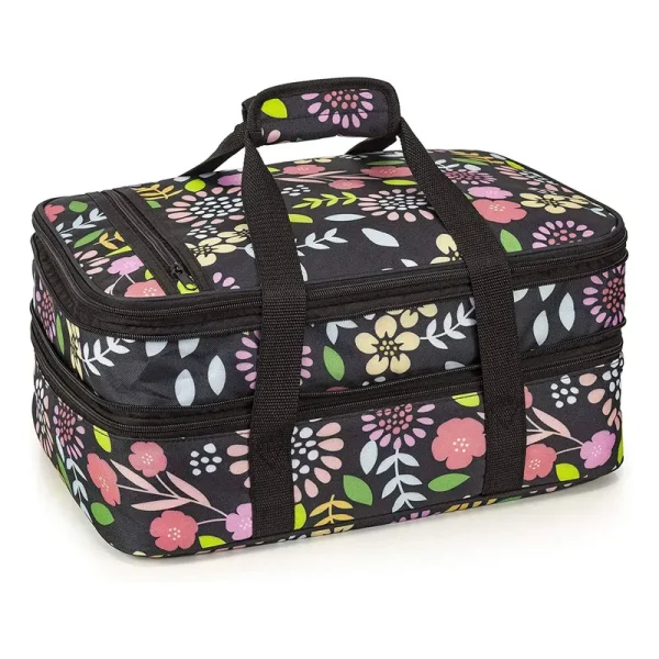 VP Home Double Casserole Insulated Travel Carry Bag, Multicolor