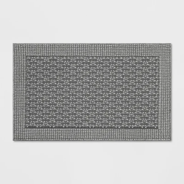 Threshold Washable Geometric Border Tufted Accent Rug - Radiant Gray - 1 Each
