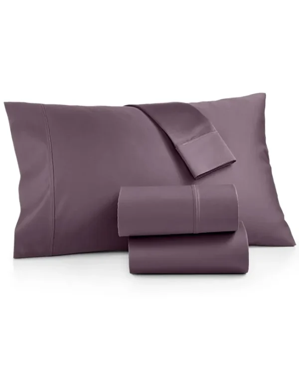 AQ Textiles Bergen 4-pc. Full Sheet Set 1000 Thread Count 100% Certified Egyptian Cotton - Plum