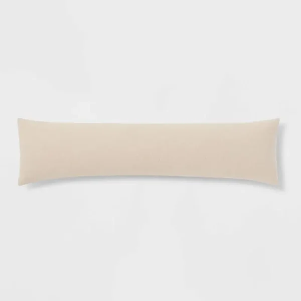Lumbar Boucle Color Blocked Decorative Throw Pillow Khaki - Threshold