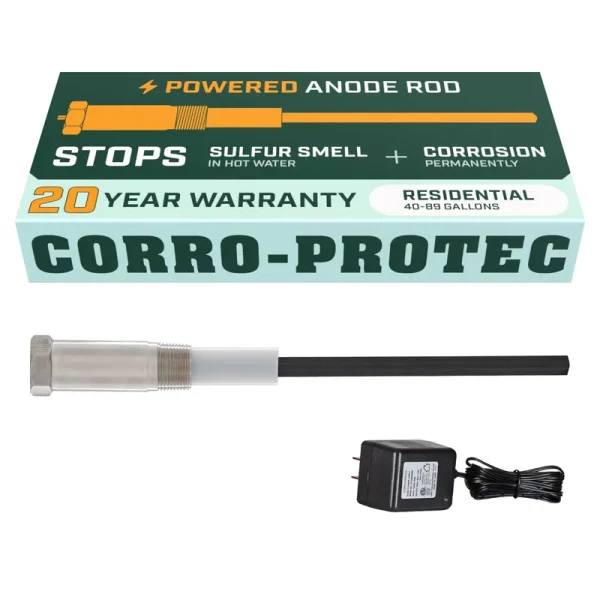 Corro-Protec CP-R Titanium Powered Anode Rod for Water Heater (40-80 Gal Tank)
