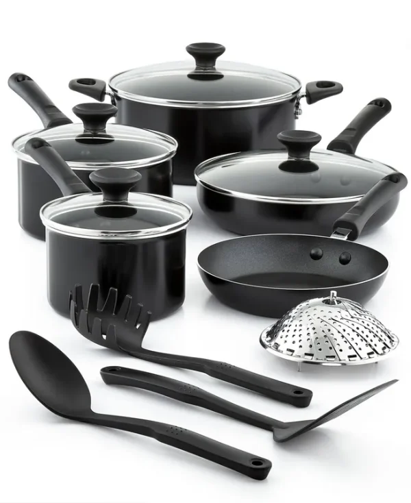 Tools of The Trade Nonstick 13-Piece Cookware Set - Black