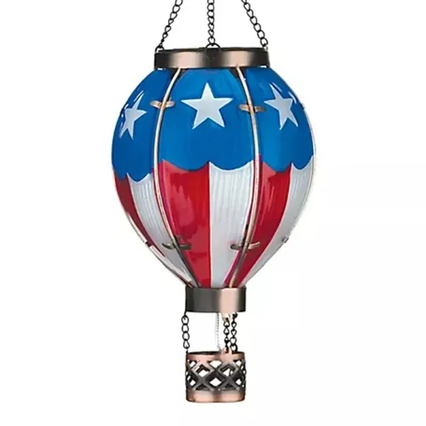 Regal Art & Gift Hot Air Balloon Solar Lantern SM - Americana