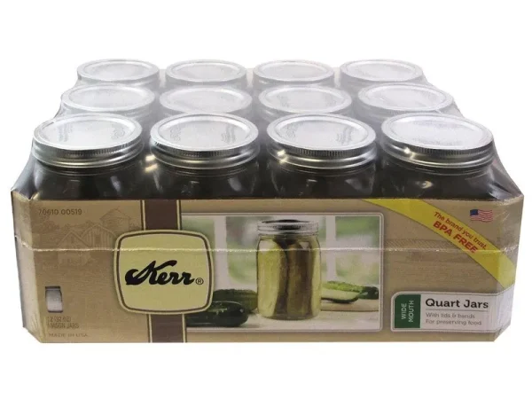 Kerr 0519 Wide Mouth Jar Quart 32oz Case of 12