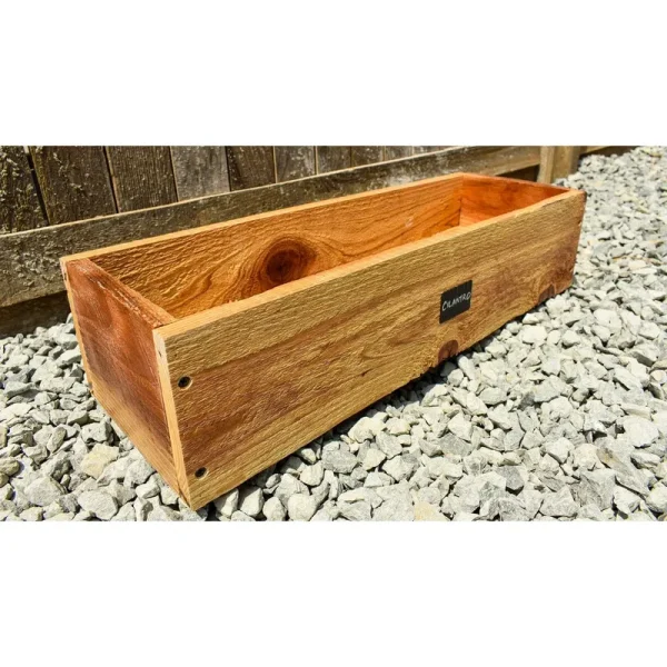 Outdoor Cedar Planter Box with Chalkboard Label
