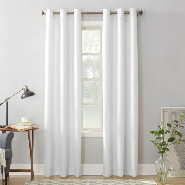 No. 918 Montego Casual Grommet Curtain Panel, White