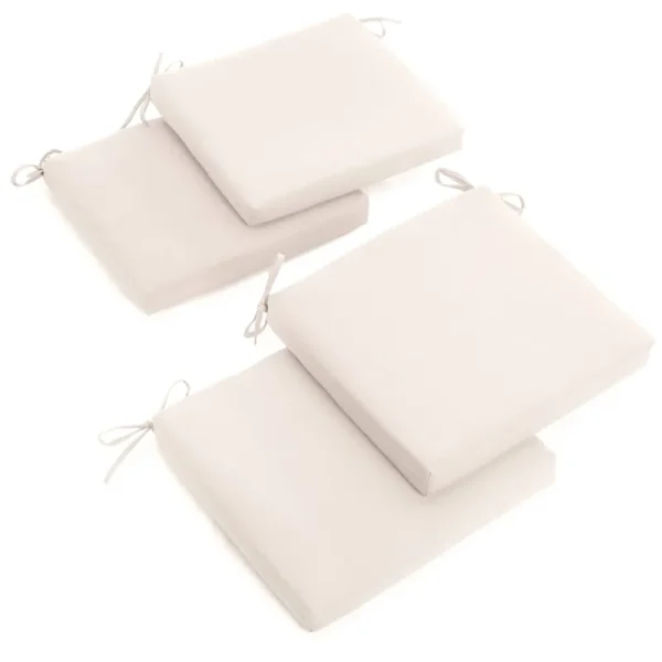 Blazing Needles 20-inch by 19-inch Twill Chair Cushion (Set of Four)