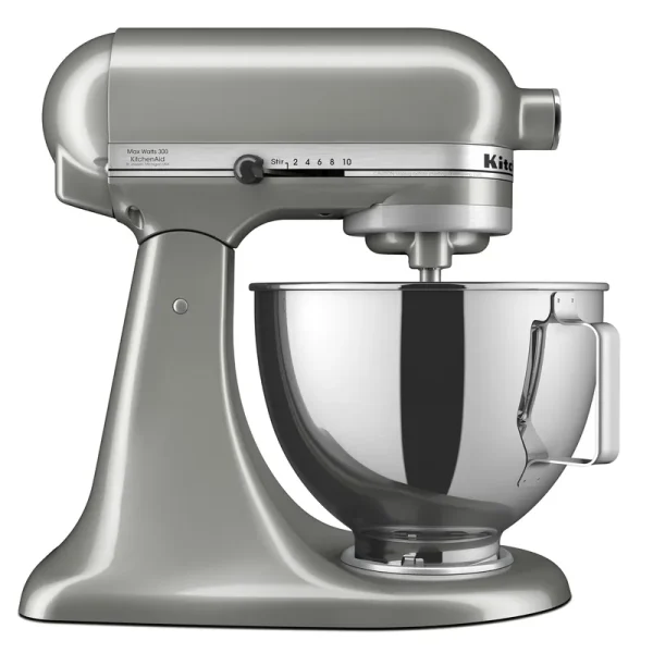 Kitchenaid Deluxe Series 4.5 Quart Tilt - Head Stand Mixer with Stainless Bowl, Contour Silver, KSM97CU