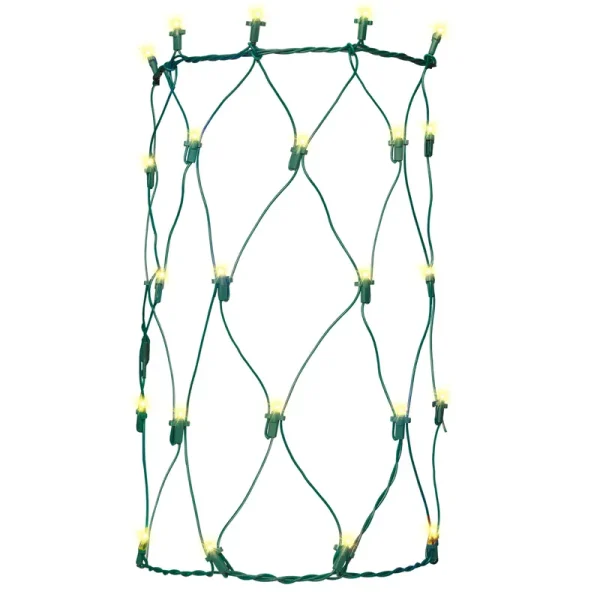 Holiday Time 100-Count Warm White LED Tree Trunk Net Christmas Lights, with Green Wire, 6 Feet