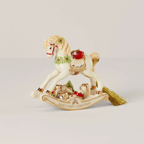Lenox 2023 Baby's 1st Christmas Rocking Horse Ornament