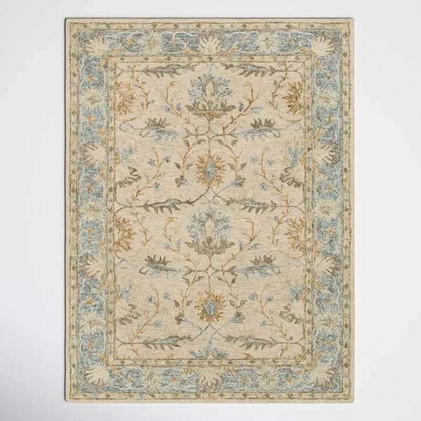 Sienna Handmade Tufted Wool Beige/Gray Rug Birch Lane Rug Size: Rectangle 8' x 10'