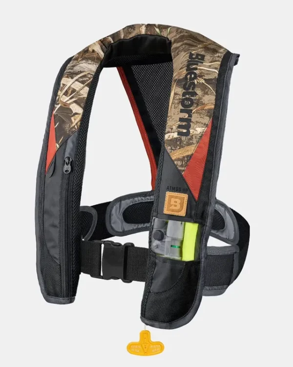 Bluestorm Gear Atmos 40 Automatic/Manual Inflatable PFD Life Jacket for Adults | US Coast Guard Approved (Realtree Max5 Camo)