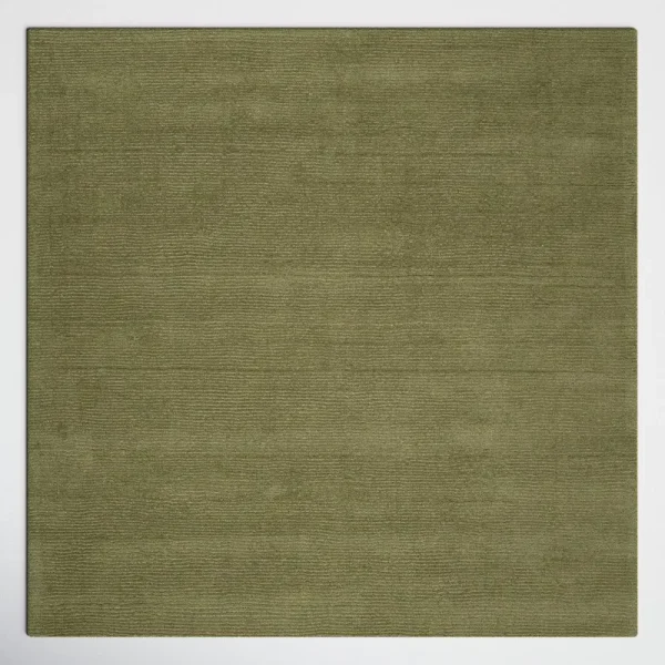 Crowe Hand Loomed Wool Sage Area Rug AllModern Rug Size: Square 8'