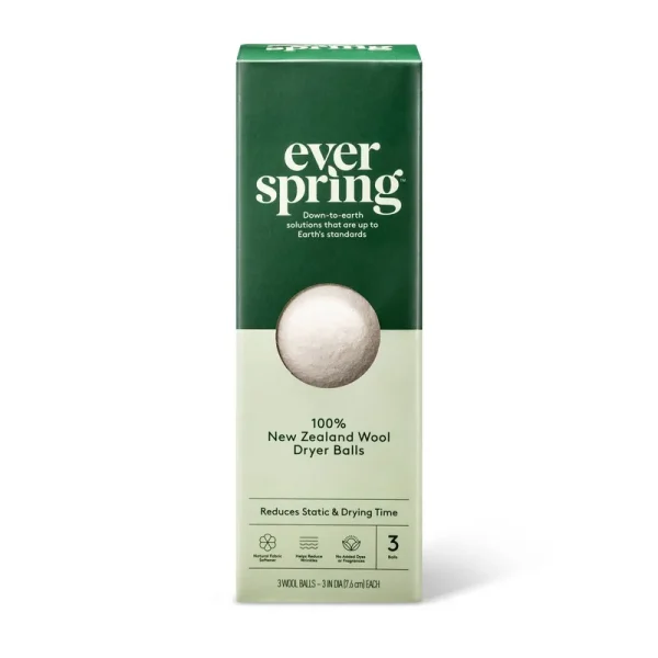 Everspring Dryer Balls, Wool - 3 balls