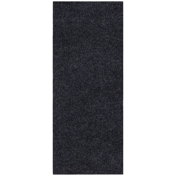 Ottomanson Indoor Outdoor Washable Nonslip Rug, Black, 2x5 ft