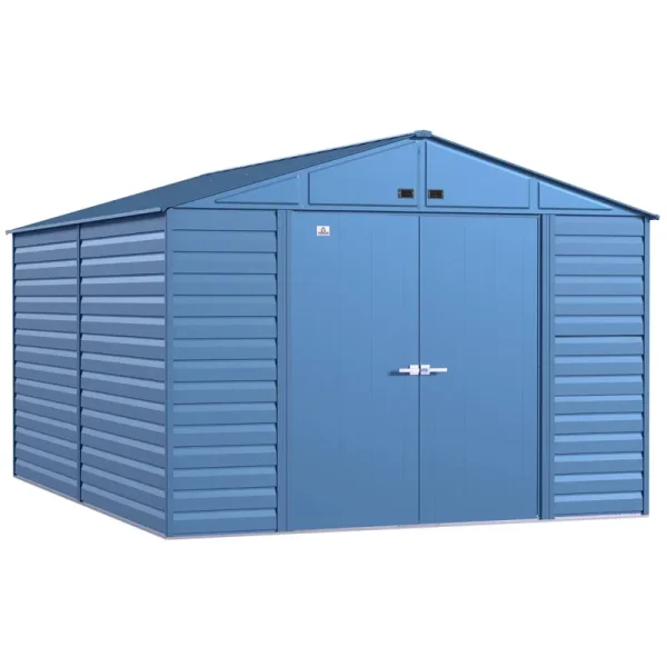 Arrow Select Steel Storage Shed 10x14 - Blue Grey