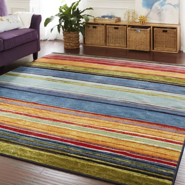 Mohawk Home Rainbow Striped Rug