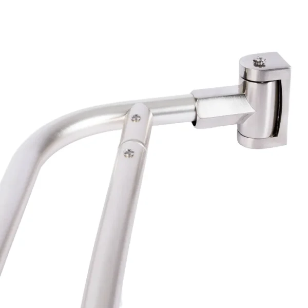 Double Curved Shower Rod - Brushed Nickel Finish