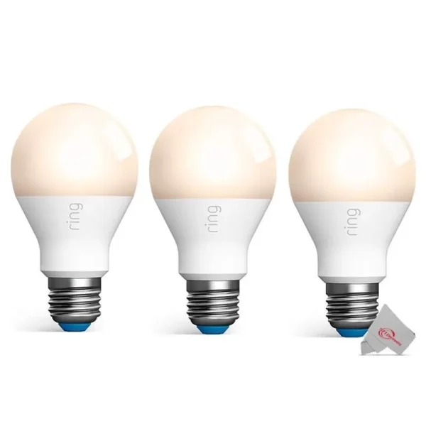 3X Ring A19 Smart LED Light Bulb Dimmable 800 Brightness Lumens Indoor / Outdoor Use
