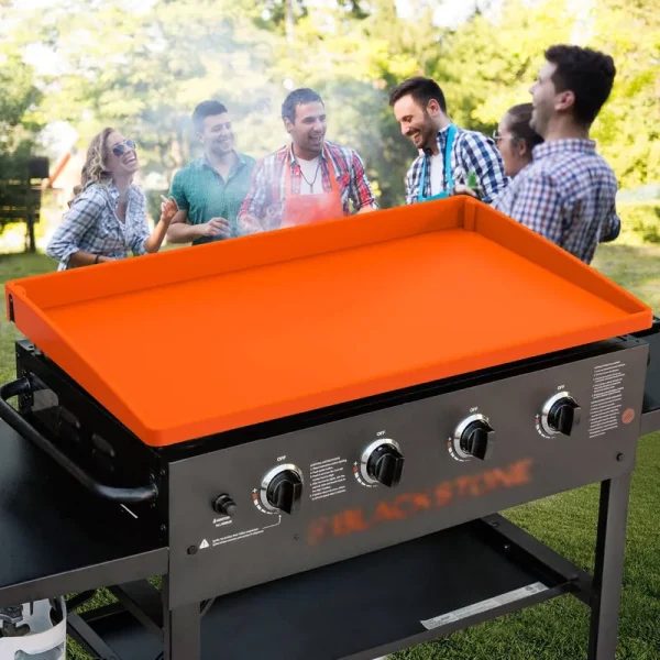 Upgraded Silicone Griddle Cover Mat Full-edge for Grill 36" Blackstone, Top Edges,Heavy Duty Food Grade Blackstone Accessories Reusable&Durable