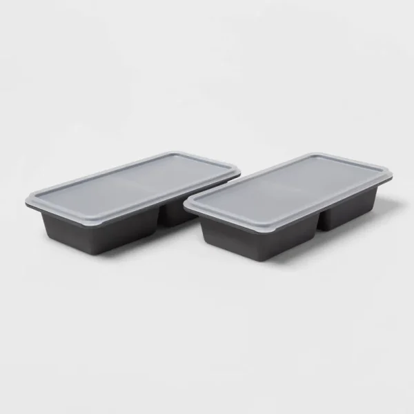 1 Cup Freeze Cube Molds with Lid (Set of 2) Makes Two 1-Cup Portions - Made by Design