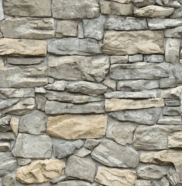 Inhome Kilkenny Grey Stone Peel and Stick Vinyl Wallpaper, 216-in by 20.8-in, 31.2 Sq. ft.