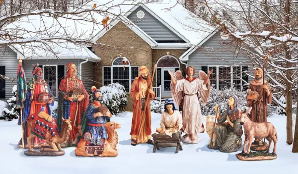 The Real Life Nativity 12 Piece Outdoor Set | Three King Gifts