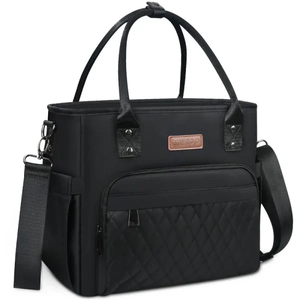 MIYCOO Lunch Bag Lunch Box Men Women - Leakproof Insulated Lunch Cooler Bag for Men Women - Large Lunch Tote Bags Adults, Black