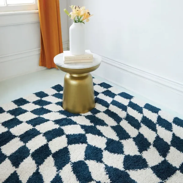 7'10"x10' Checkered Shag Kids' Rug Blue - Balta Rugs