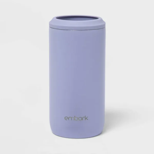 12oz Stainless Steel Slim Can Cooler Lilac - Embark