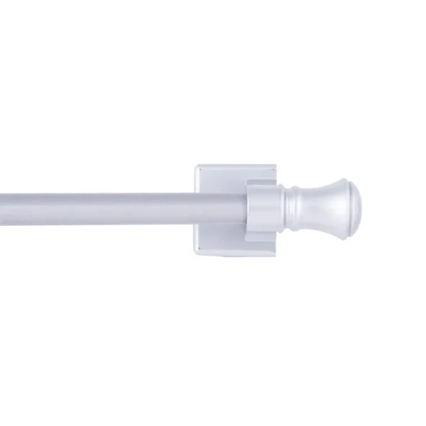 Mainstays Cameron 16-28 inch Adjustable Multi-Use Magnetic Drapery Rod, 7/16 inch Diameter, Silver