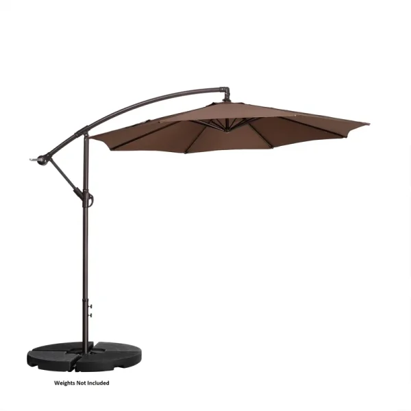 Fleming Supply Offset Brown Swivel Patio Umbrella