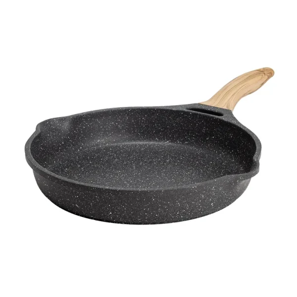 The Pioneer Woman PWS242769314121 Prairie Signature Cast Aluminum 12" Fry Pan, Charcoal Speckle