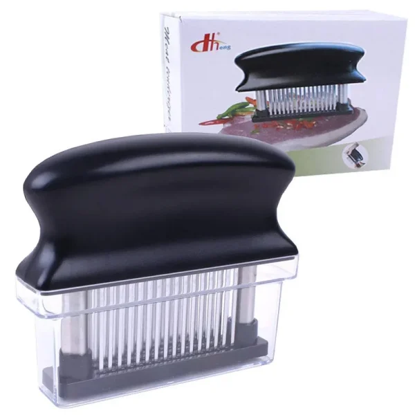 Meat Tenderizer with 48 Stainless Steel Ultra Sharp Needle Blades Heavy Duty Cooking Machine for Tenderizing Beef, Turkey, Chicken, Steak, Veal,