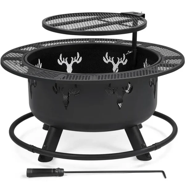 Yaheetech 32�� Round Fire Pit