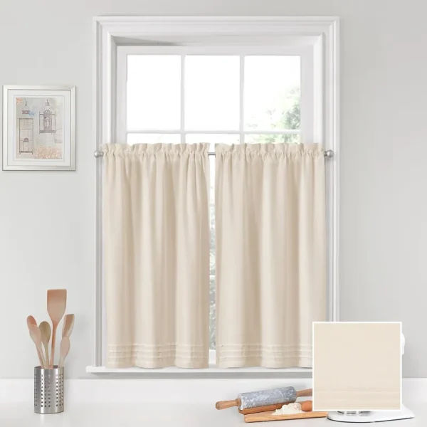 Vue Natural Window Solutions Kingsbury Pleated Tier Pair