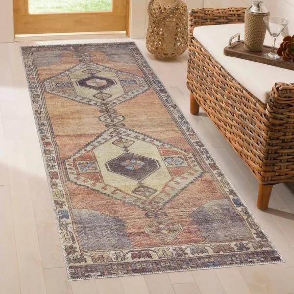 Hauteloom Medinah Washable Runner & Area Rug 2'7" x 12' Runner