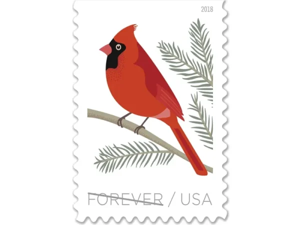 Forever Stamps 2018 Birds in Winter – Seasonal Wildlife. First-Class Postage