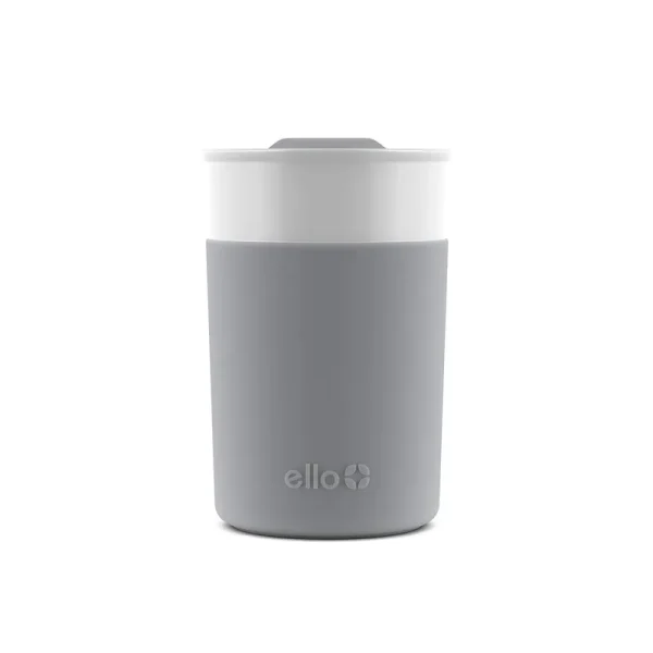 Ello Archie Ceramic Thermos Mug with Lid - Cool Gray - 11 fl oz