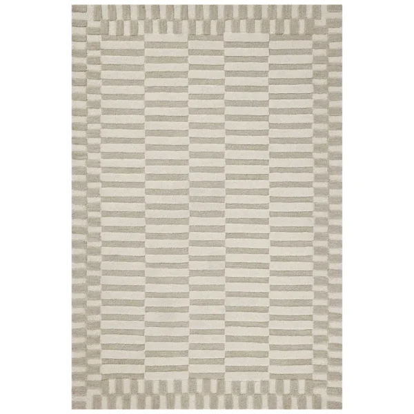 Chris Loves Julia x Loloi 5'0" 7'6" Ivory/Beige Bradley BRL-02 Area Rug