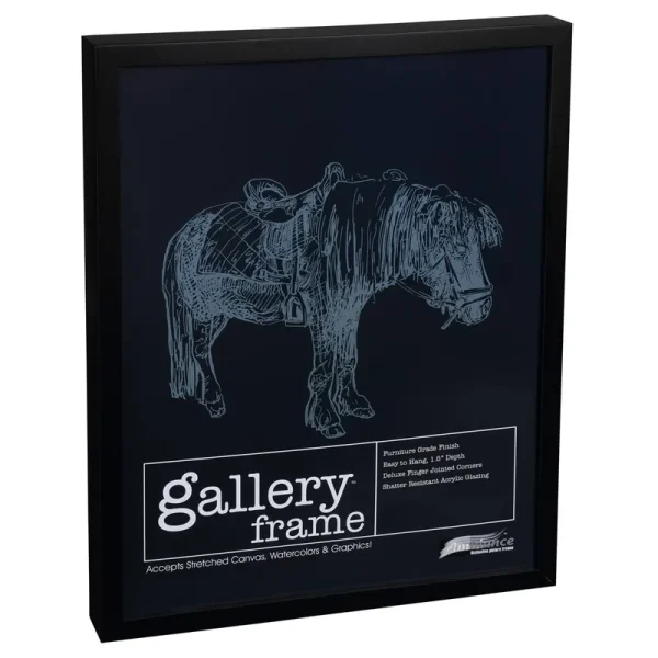 Ambiance Gallery Wood Frame Single 6x8" - Black