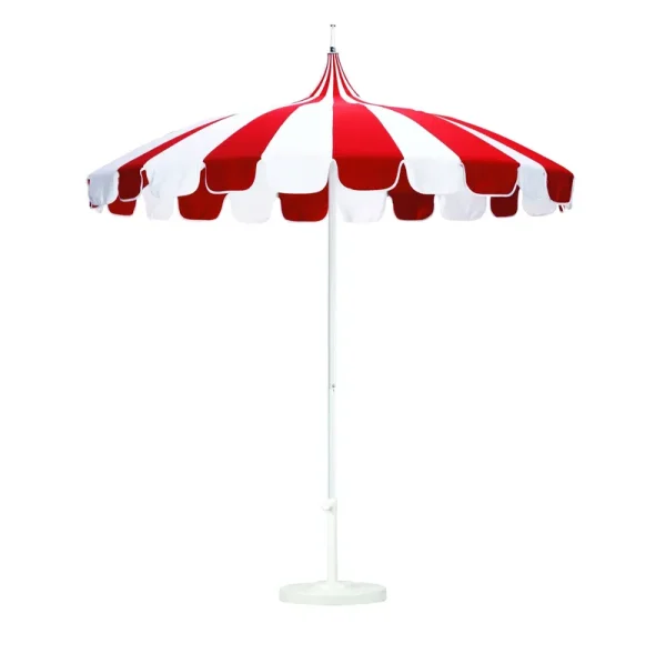 California Umbrella Pagoda 8.5-ft. Striped Pacifica Patio Umbrella, Size: Large