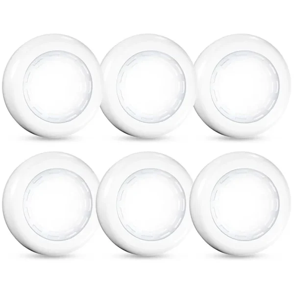 Tap Light Push Lights, 6 Pack Portable Bright LED Puck Light Touch Light Night Lights Push Lights Battery Operated Under Cabinet Lighting for Closet