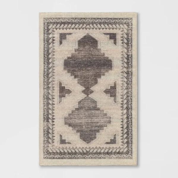 4'x6' Washable Cromwell Printed Persian Style Rug Tan - Threshold