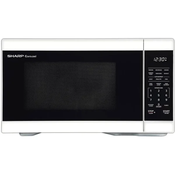 Sharp 1.1 Cu. ft. White Countertop Microwave Oven