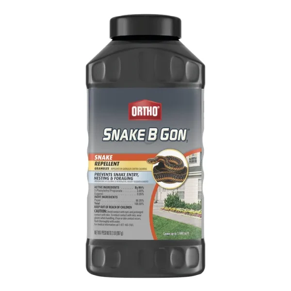 Ortho Snake B Gon1 - Snake Repellent Granules, No-Stink Formula, Covers Up to 1,440 Sq. ft., 2 lbs.