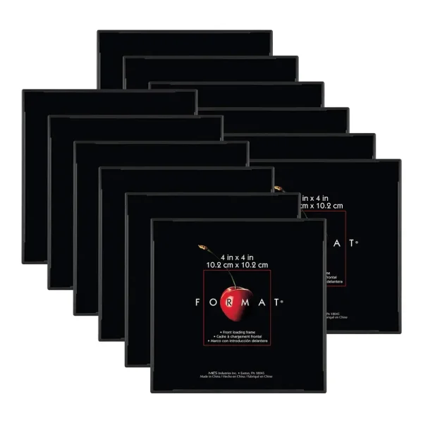 MCS Format Picture Frames, Gallery Wall Frames, Black, 4 x 4, 12-Pack