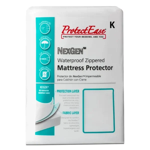 King Nexgen Waterproof Zippered Mattress Protector - ProtectEase