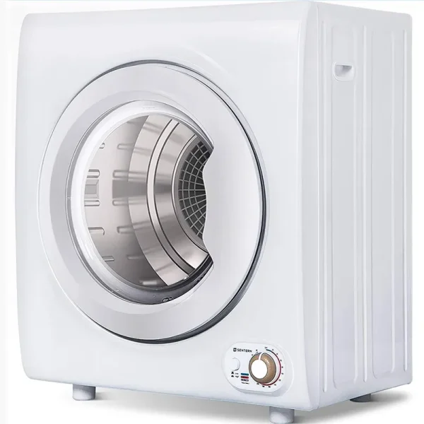 Merax Compact Laundry, Electric Portable Clothes Dryer with Stainless Steel Tub, Panel Downside Easy Control with 4 Automatic Drying Mode, White